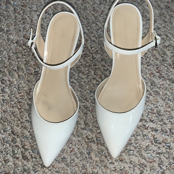 Marc Fisher Shoes - MARC FISHER WHITE PATENT HEELS
